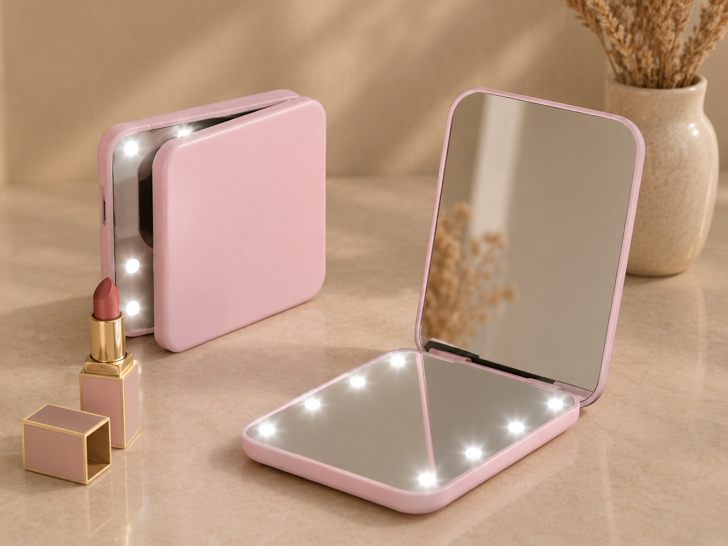 GlowFold LED Mirror