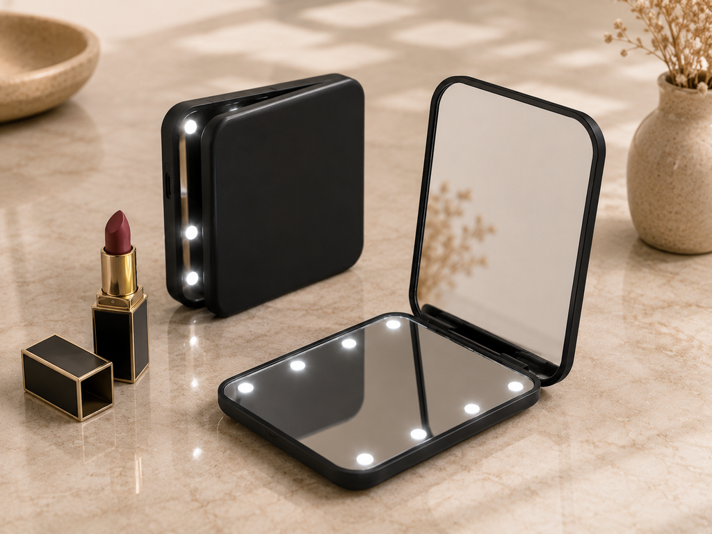 GlowFold LED Mirror