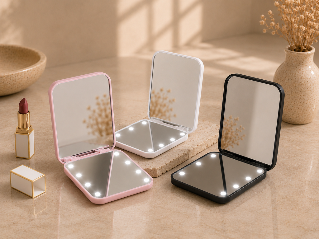 GlowFold LED Mirror